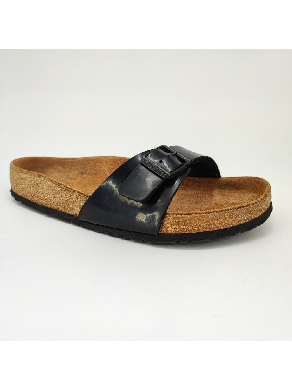 Birkenstock Madrid Women's Size 7 US Sandals Patent Leather Black Slide